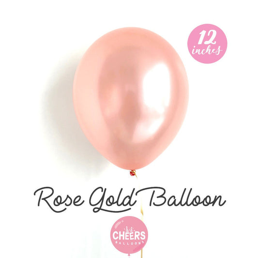 12" Rose Gold latex balloons