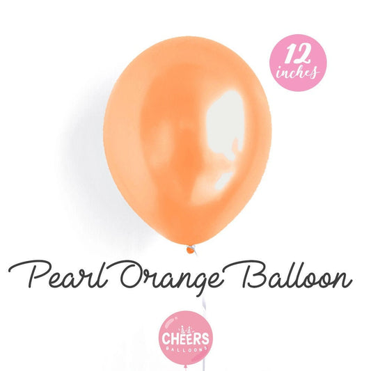 12" Pearl Orange latex balloons