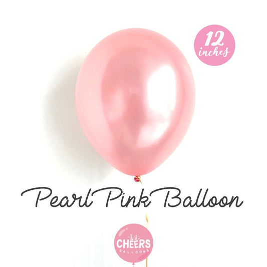 12" Pearl Pink latex balloons