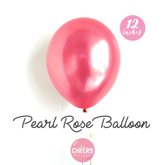12" Pearl Rose latex balloons