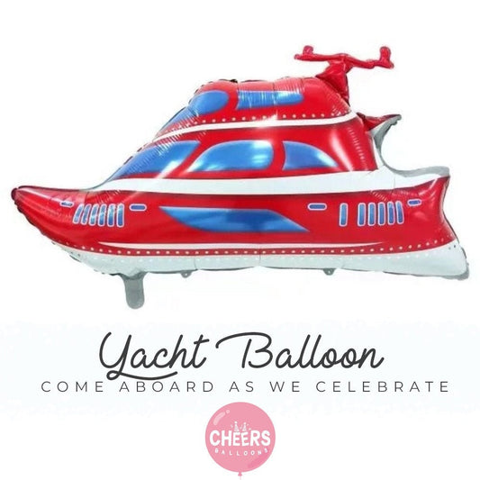 Yacht Party Balloon 37" || Party Decor/Row Your Boat/Nautical/Sail Boat//Kids Birthday V13