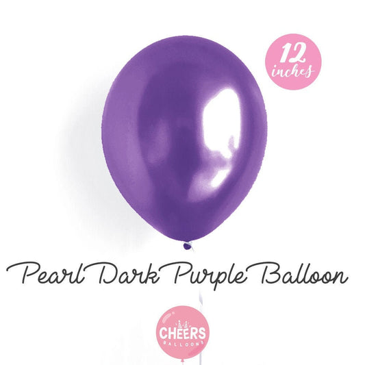 12" Pearl Dark Purple latex balloons