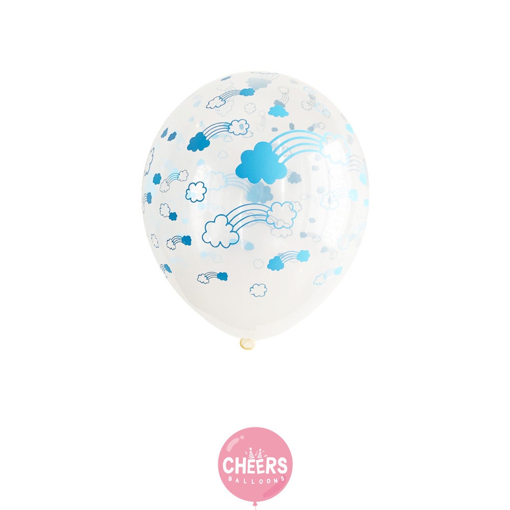 12" Clear Cloud Balloons - Latex balloons - baby shower - gender reveal